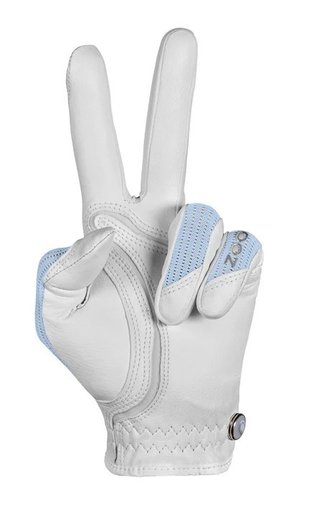 Zoom Sun Style Powernet guanto da golf donna, bianco/blu ghiaccio