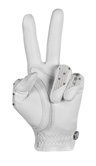 Zoom Sun Style Powernet guanto da golf da donna, bianco/pois