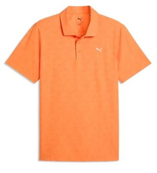 Puma Mattr Deco Jacquard polo uomo, melon glow