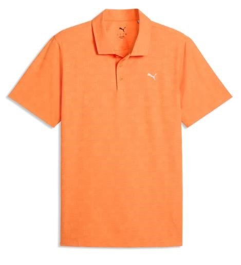 Puma Mattr Deco Jacquard polo uomo, melon glow