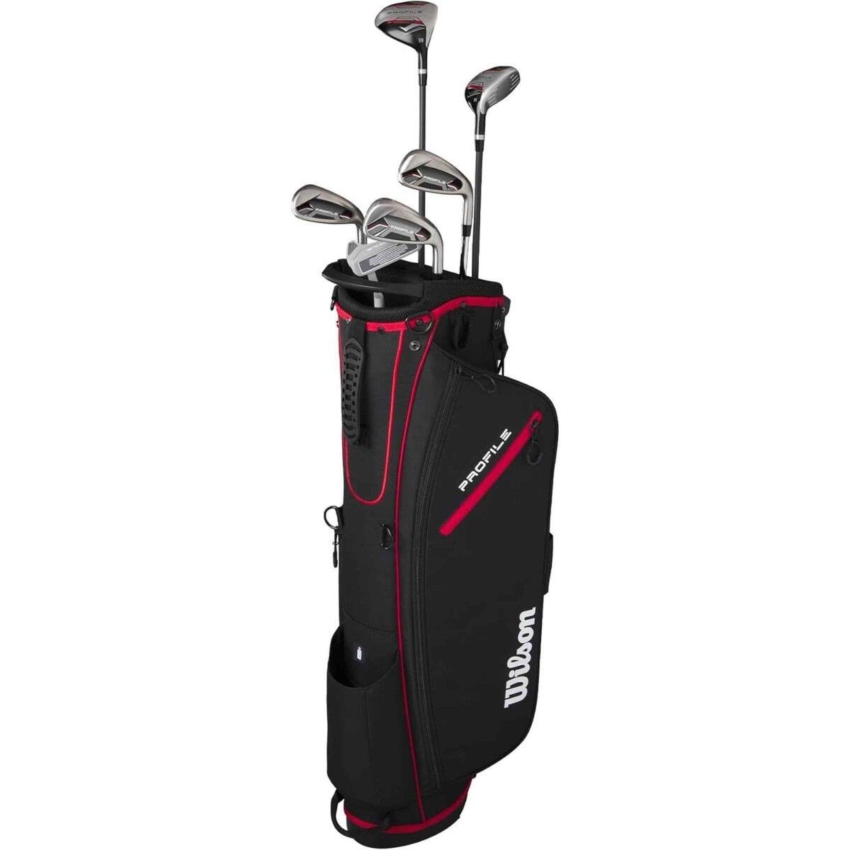 Wilson Profile set golf da uomo (grafite), mancino + sacca stand