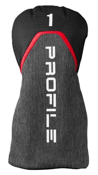 Wilson Profile set golf da uomo (acciaio), MRH + borsa stand, nero/rosso/argento