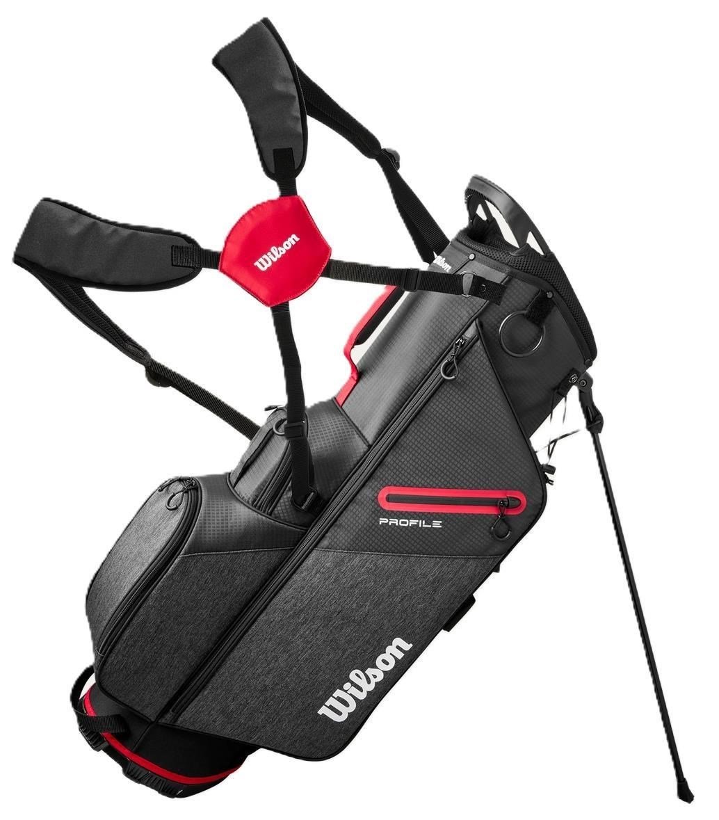 Wilson Profile set golf da uomo (acciaio), MRH + borsa stand, nero/rosso/argento