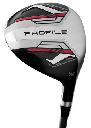 Wilson Profile set golf da uomo (acciaio), MRH + borsa stand, nero/rosso/argento