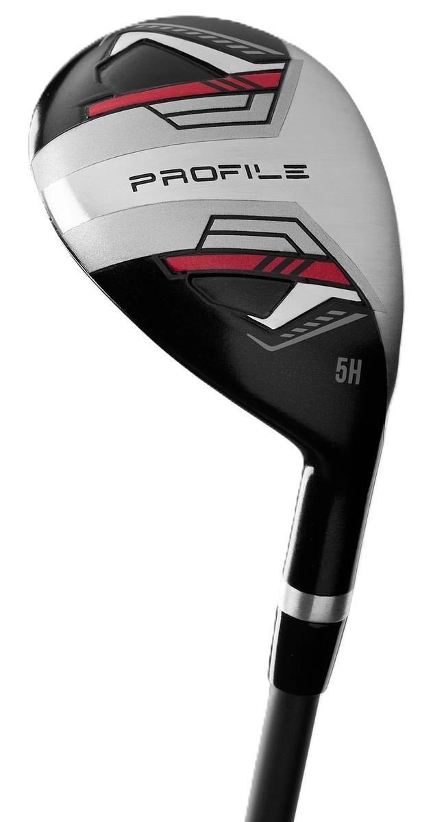 Wilson Profile set golf da uomo (acciaio), MRH + borsa stand, nero/rosso/argento