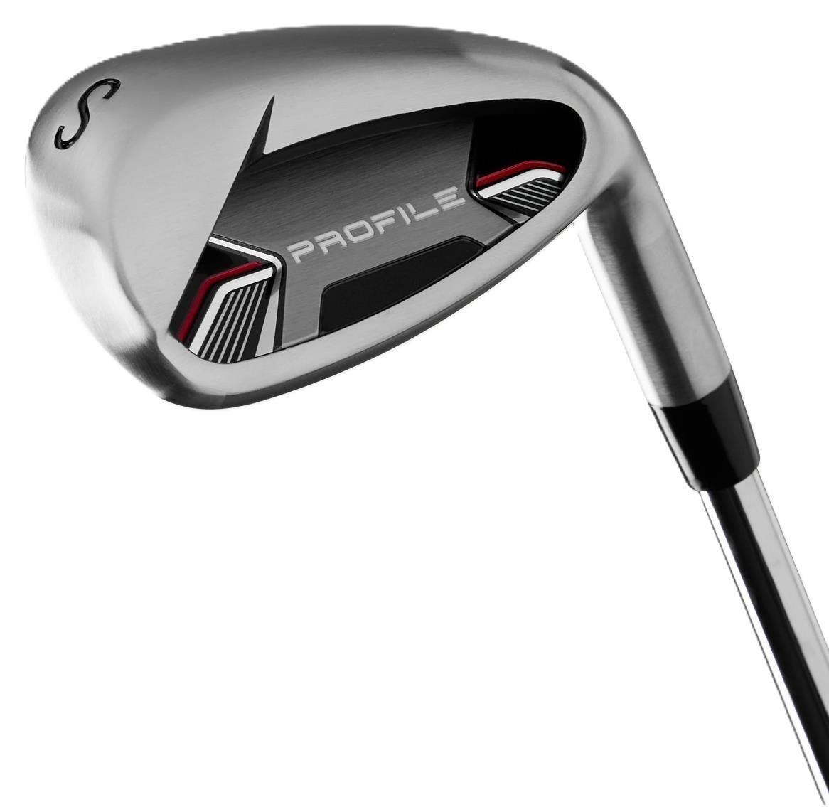Wilson Profile set golf da uomo (acciaio), MRH + borsa stand, nero/rosso/argento