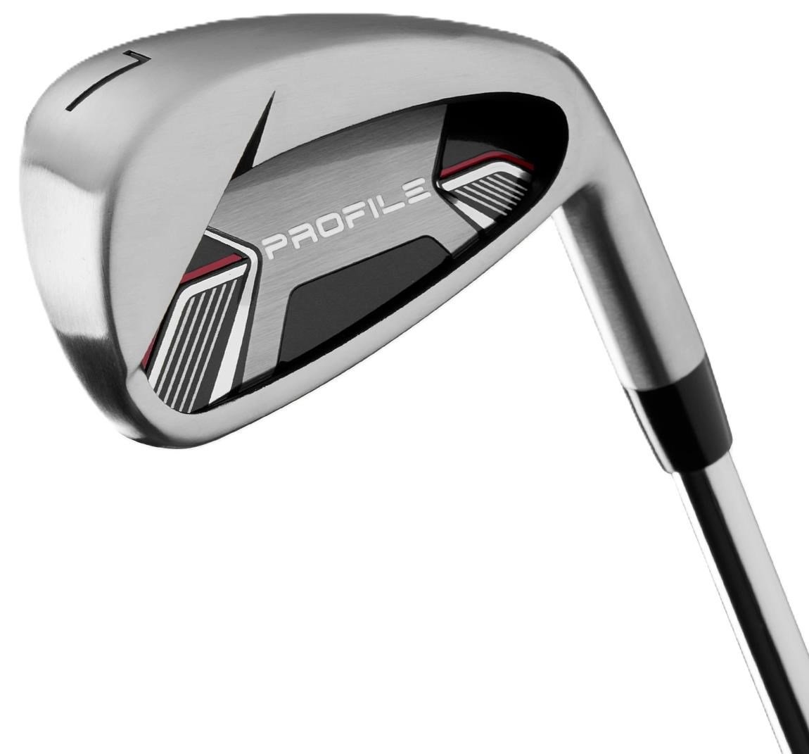Wilson Profile set golf da uomo (acciaio), MLH + borsa stand, nero/rosso/argento