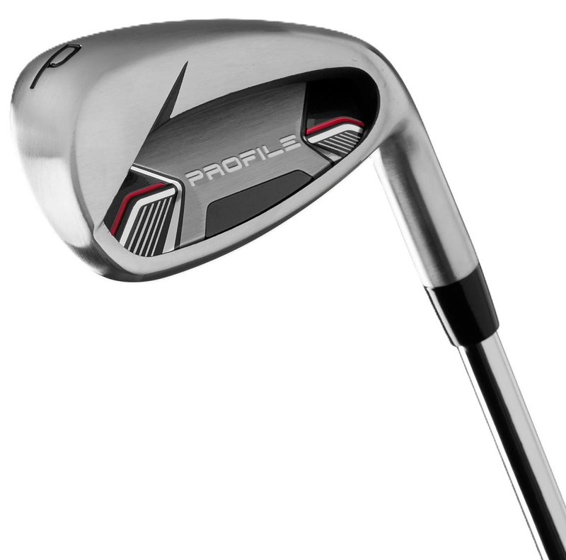 Wilson Profile set golf da uomo (acciaio), MLH + borsa stand, nero/rosso/argento