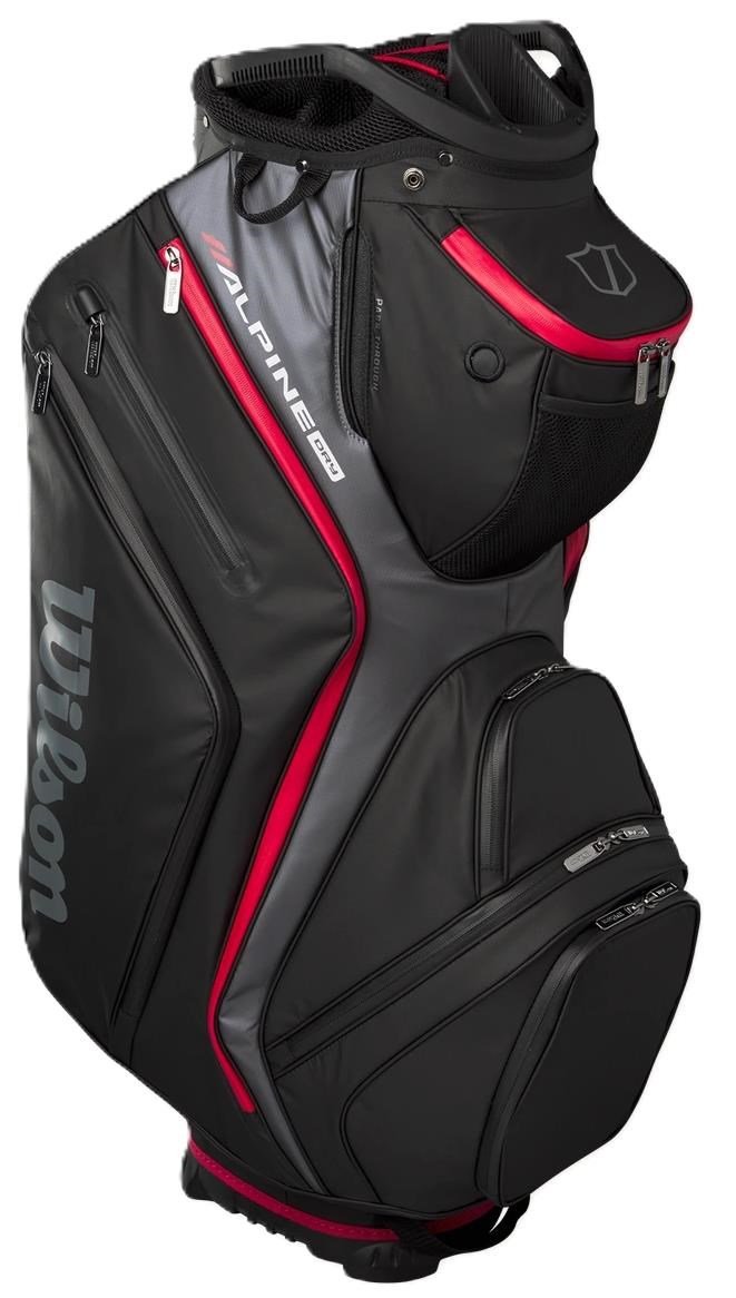 Wilson Alpine Dry cart bag, nero/grigio/rosso