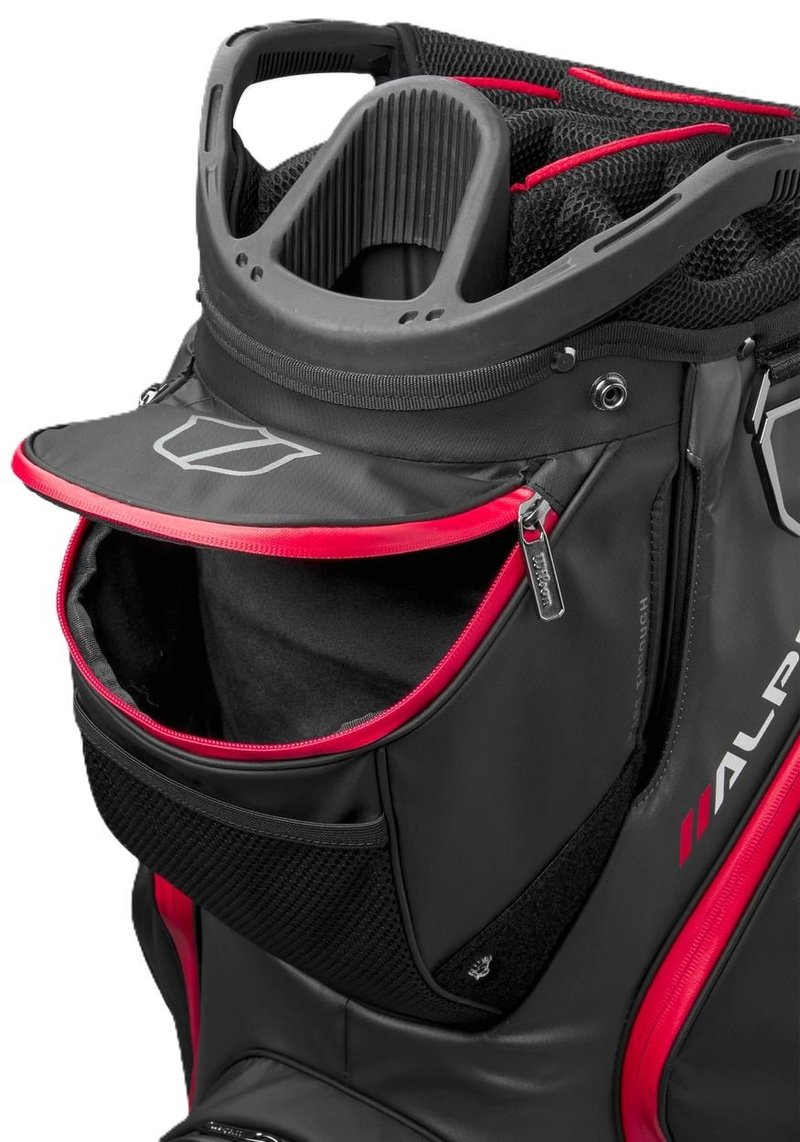 Wilson Alpine Dry cart bag, nero/grigio/rosso