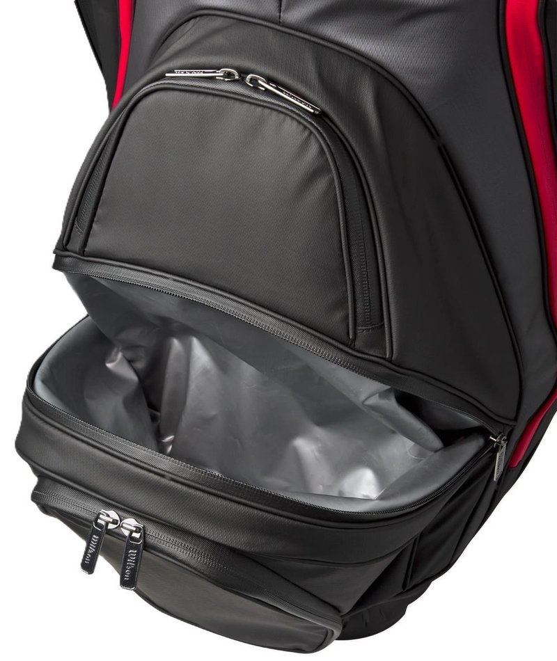 Wilson Alpine Dry cart bag, nero/grigio/rosso