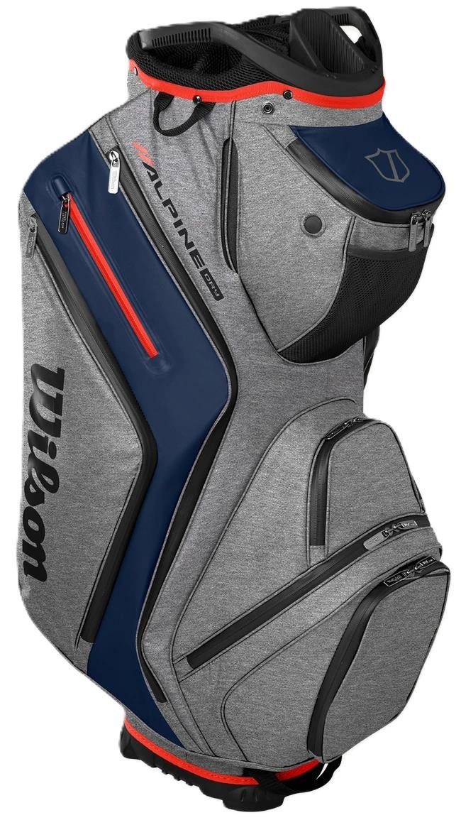 Wilson Alpine Dry cart bag, grigio/navy/rosso