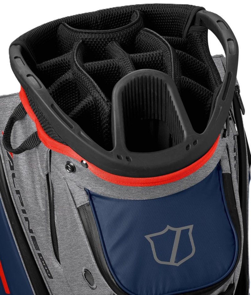 Wilson Alpine Dry cart bag, grigio/navy/rosso