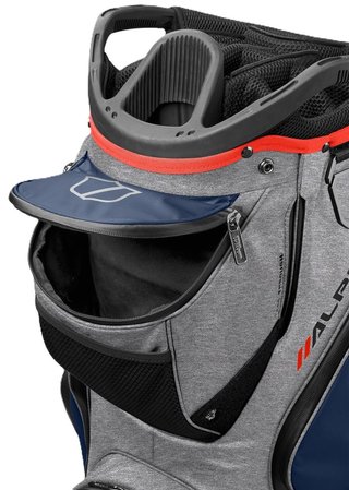 Wilson Alpine Dry cart bag, grigio/navy/rosso