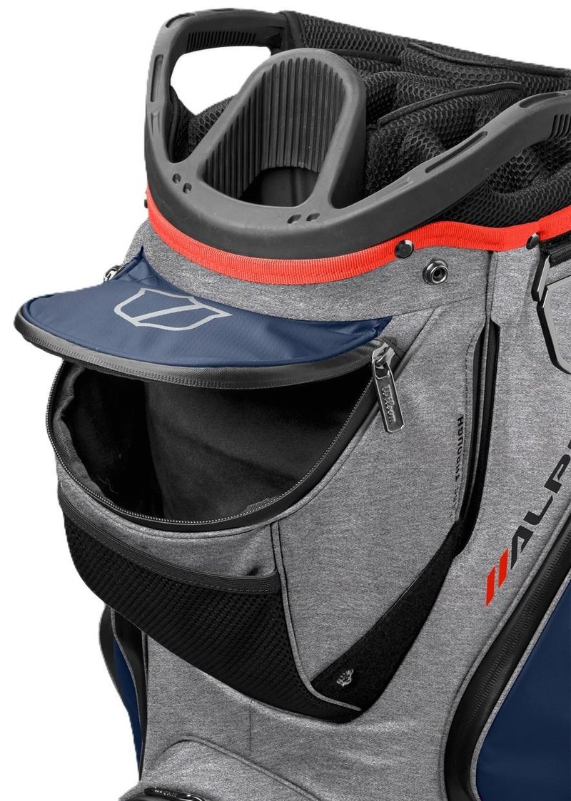 Wilson Alpine Dry cart bag, grigio/navy/rosso