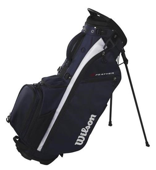 Wilson Feather stand bag, blu navy/bianco
