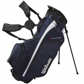 Wilson Feather stand bag, blu navy/bianco
