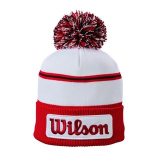 Wilson Tour Winter Beanie berretto invernale da uomo, bianco/rosso