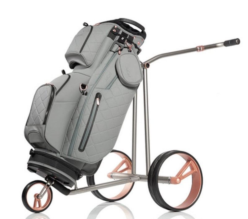 JuCad Phantom Titan Rosé eX 3.0 carrello elettrico + borsa, rosa