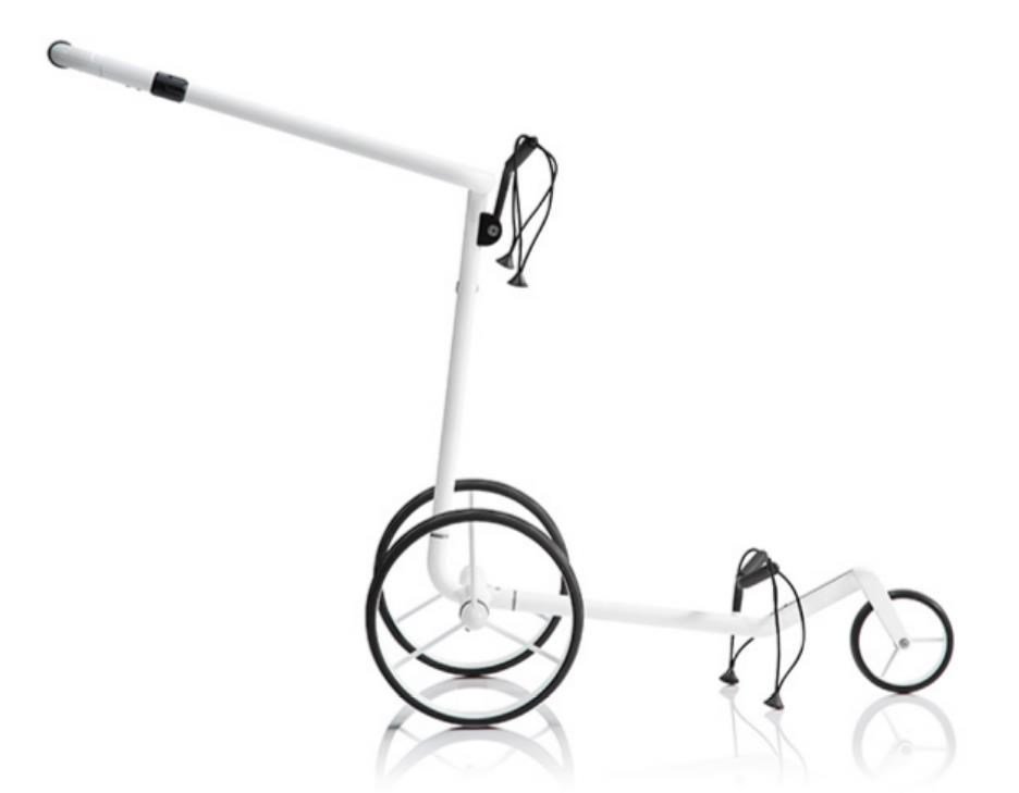 JuCad Carbon Travel Bianco SV 3.0 carrello elettrico, bianco
