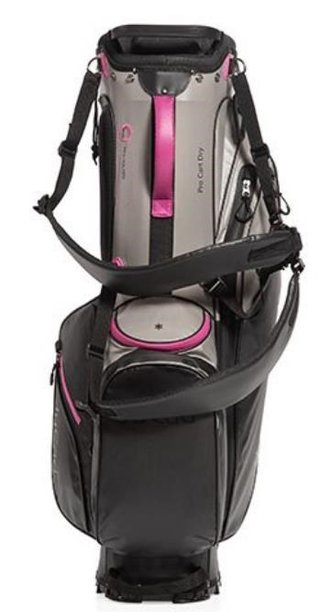 JuCad Bag 3in1 Pro Dry cart bag, nero/grigio/rosa