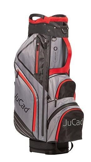 JuCad Sportline cart bag, nero/grigio/rosso