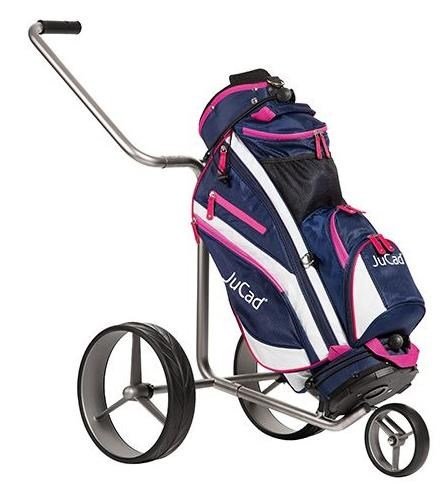 JuCad Junior cart bag, blu scuro/bianco/rosa