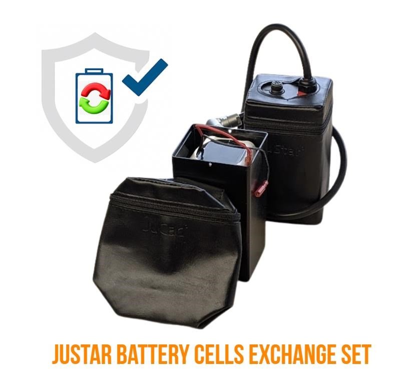 JuStar Powerpack replace kit system no control-unit self-mount, incl. small battery cells case and cover