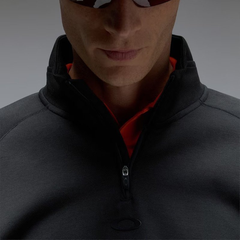 Oakley Platform Quater Zip felpa uomo, pitch black