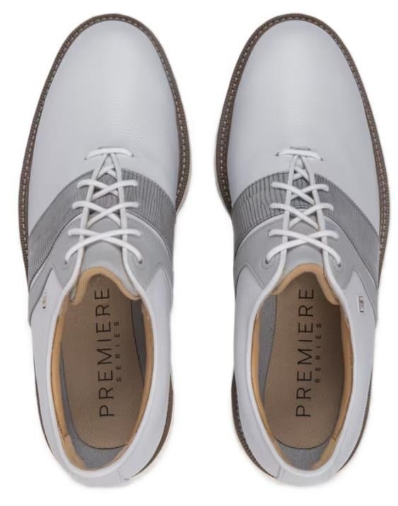FootJoy Premiere Series Packard scarpe da golf uomo, bianco/grigio