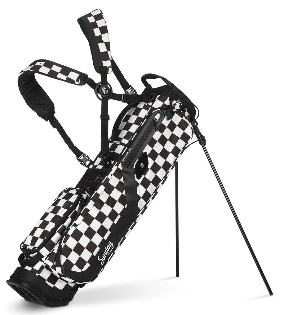 Sunday Golf El Camino pencil bag, nero/bianco checker