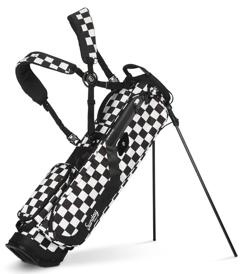 Sunday Golf El Camino pencil bag, nero/bianco checker