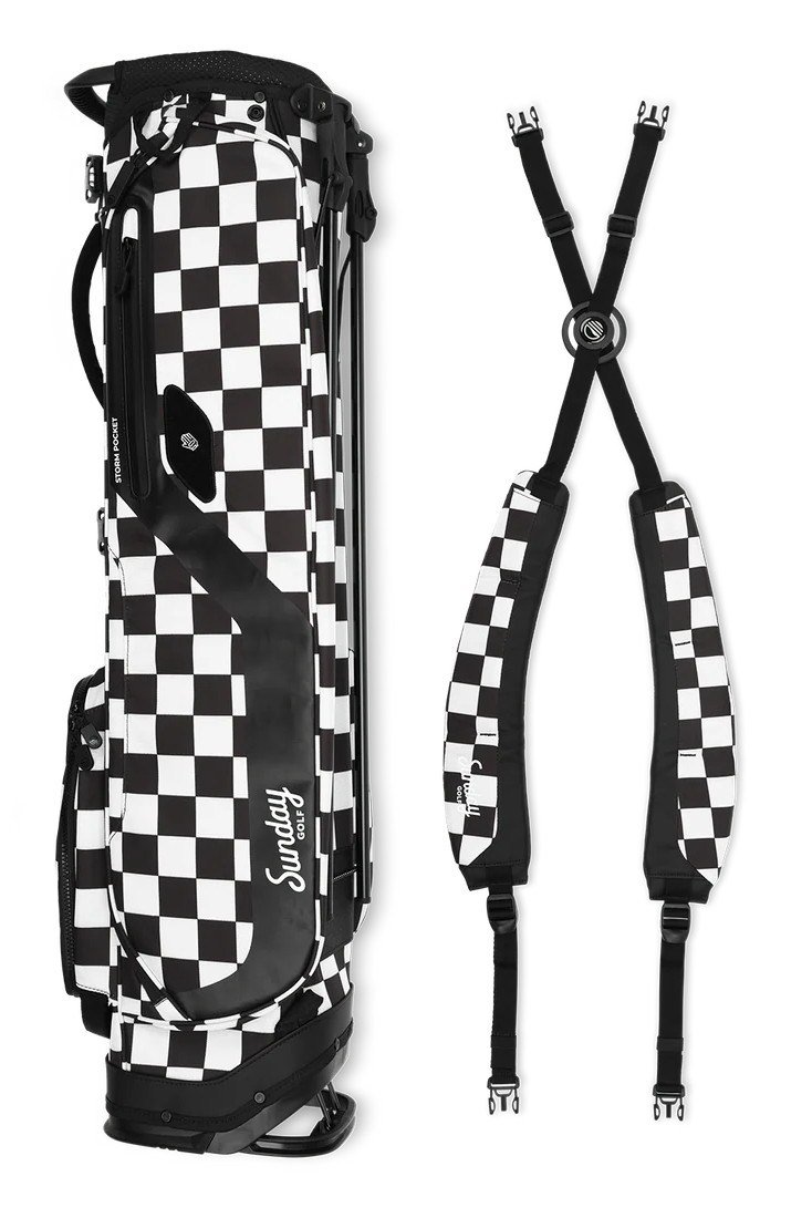 Sunday Golf El Camino pencil bag, nero/bianco checker