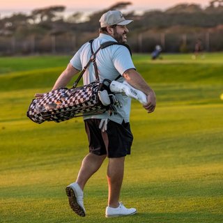 Sunday Golf El Camino pencil bag, nero/bianco checker