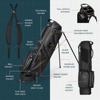Sunday Golf El Camino S-Class pencil bag, nero