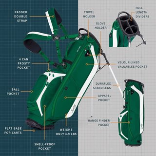 Sunday Golf Ryder stand bag, evergreen