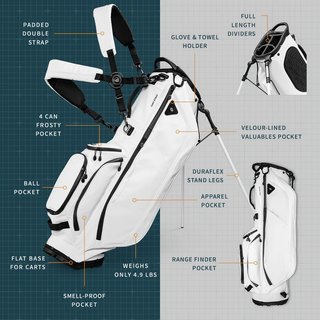Sunday Golf Ryder S-Class stand bag, bianco