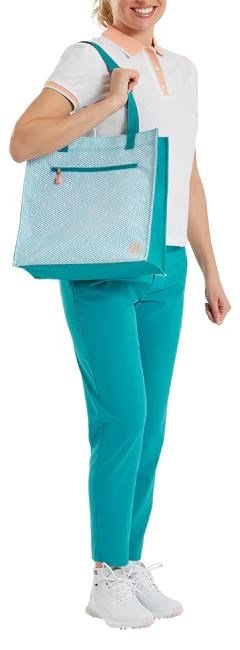 FootJoy Tote bag borsa, teal/teal print/peach