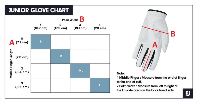FootJoy FJ Junior guanto da golf per bambini, bianco