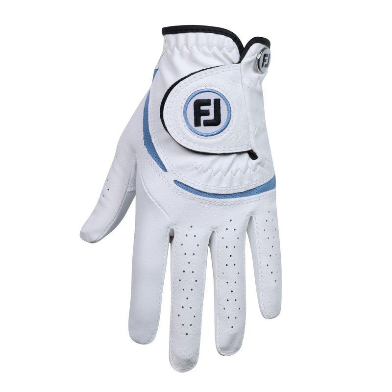FootJoy FJ Junior guanto da golf per bambini, bianco/cobalto