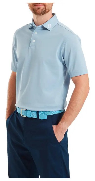 FootJoy Stretch Pique Solid polo da uomo, chambray