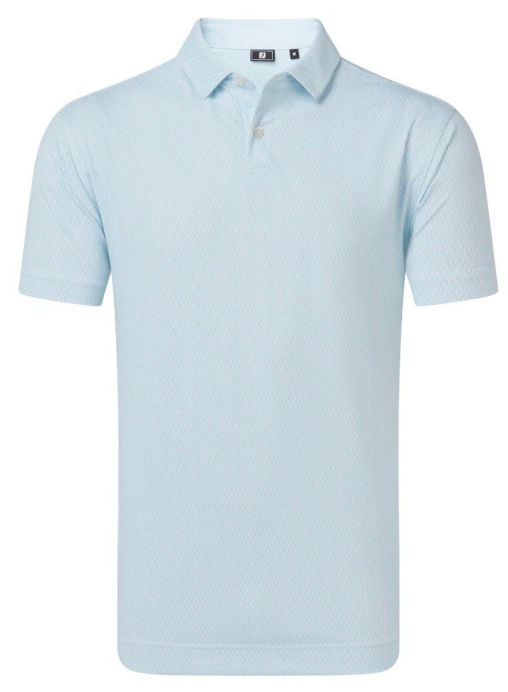 FootJoy Modernist Geo Pique polo uomo, bianco/ice blue