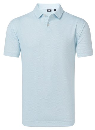 FootJoy Modernist Geo Pique polo uomo, bianco/ice blue