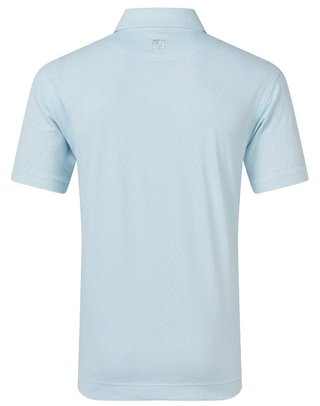 FootJoy Modernist Geo Pique polo uomo, bianco/ice blue