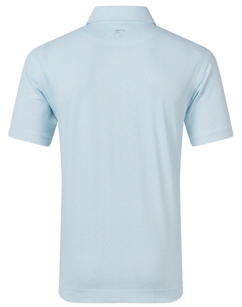 FootJoy Modernist Geo Pique polo uomo, bianco/ice blue