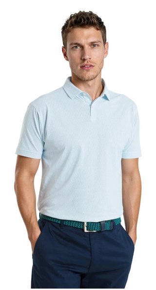FootJoy Modernist Geo Pique polo uomo, bianco/ice blue