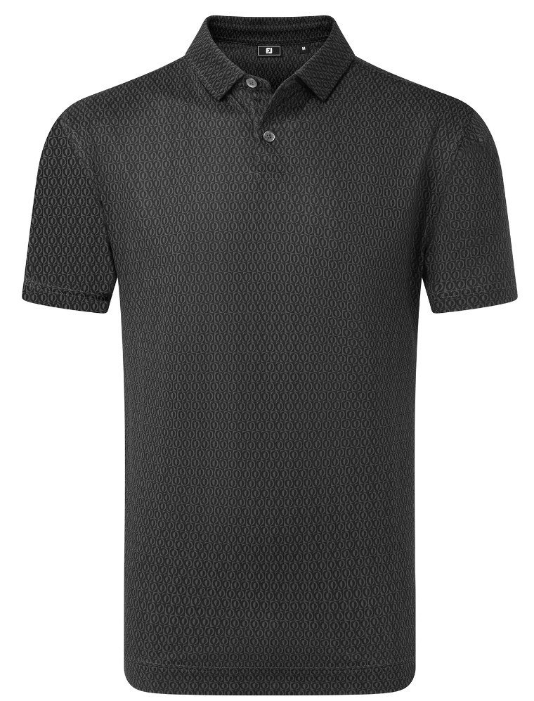 FootJoy Modernist Geo Pique polo da uomo, charcoal/black
