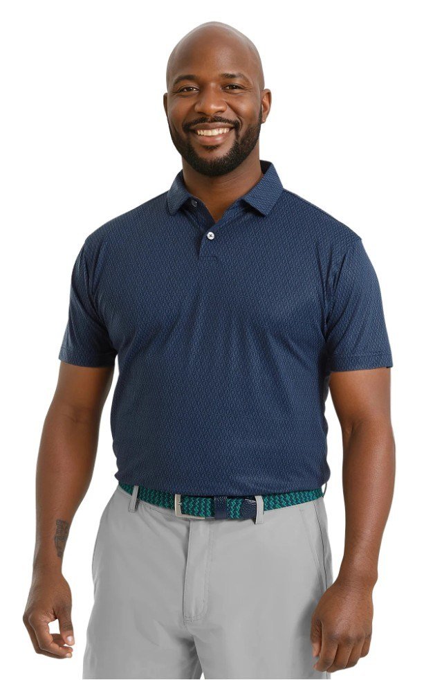 FootJoy Modernist Geo Pique polo uomo, navy tonal