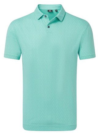 FootJoy Modernist Geo Pique polo da uomo, blue reef/sea glass