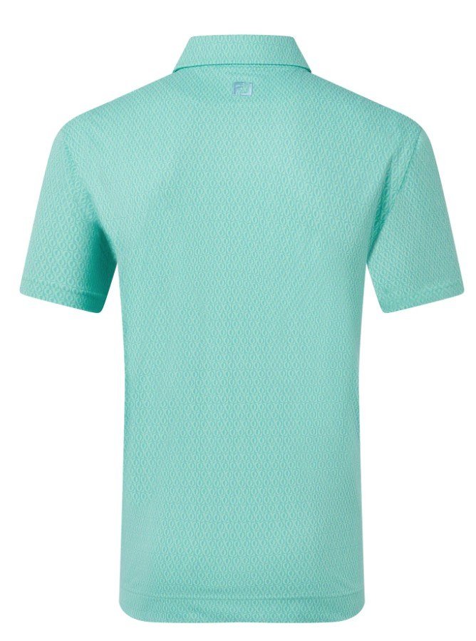 FootJoy Modernist Geo Pique polo da uomo, blue reef/sea glass